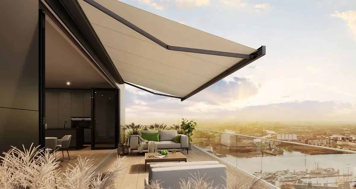 buitenzonwering_knikarmscherm_sfeer1200-1_groen buitenzonwering_knikarmscherm_sfeer1200-1_groen